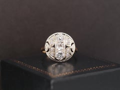 1920 14K Yellow Gold 1.25cttw Diamond Engagement Ring