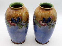 1920-1927 Pair of Arts & Crafts Vases by Royal Doulton, England