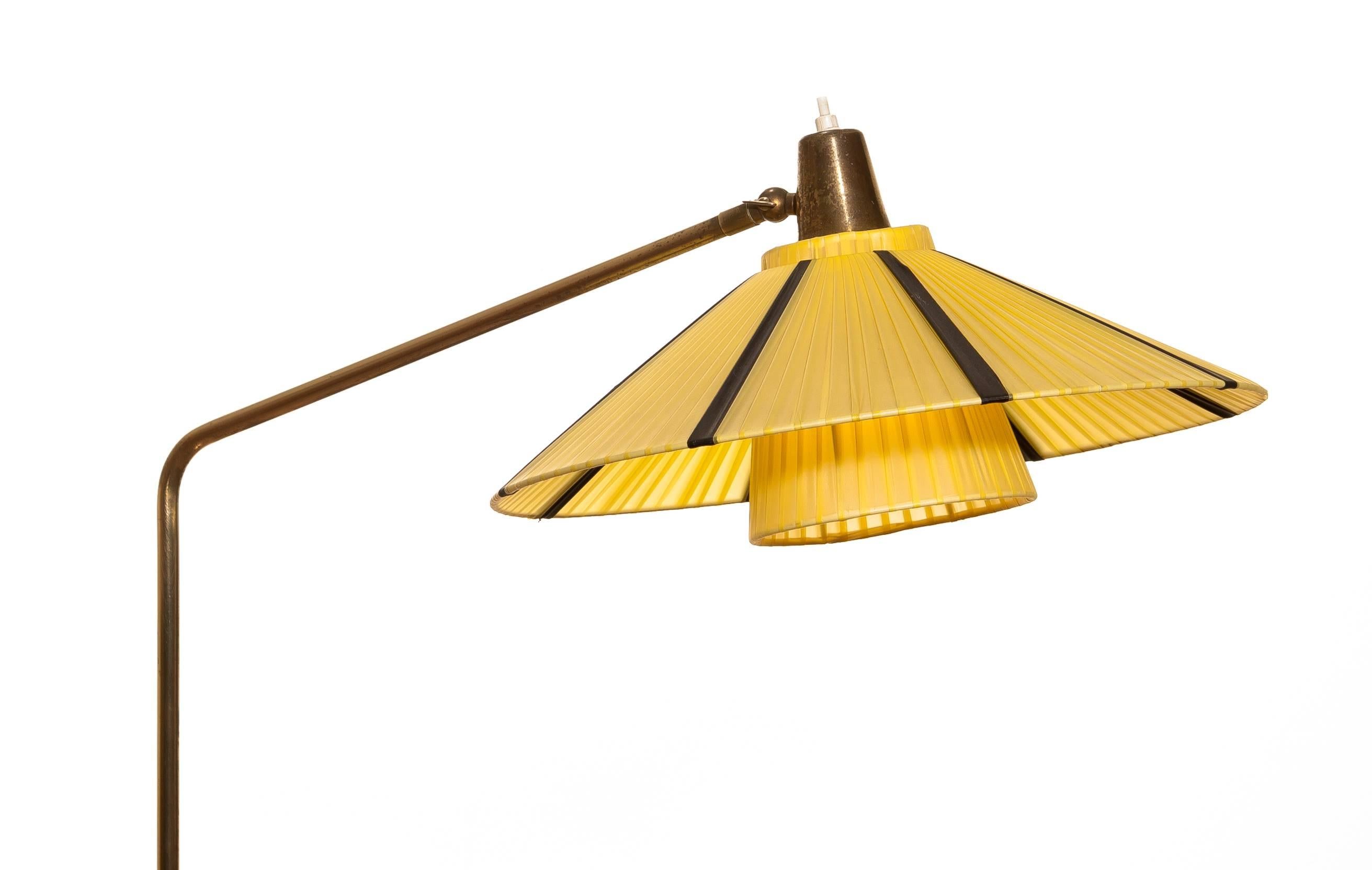 1920-1930, Brass Art Deco / Jugendstil Floor Lamp Made in Sweden 3