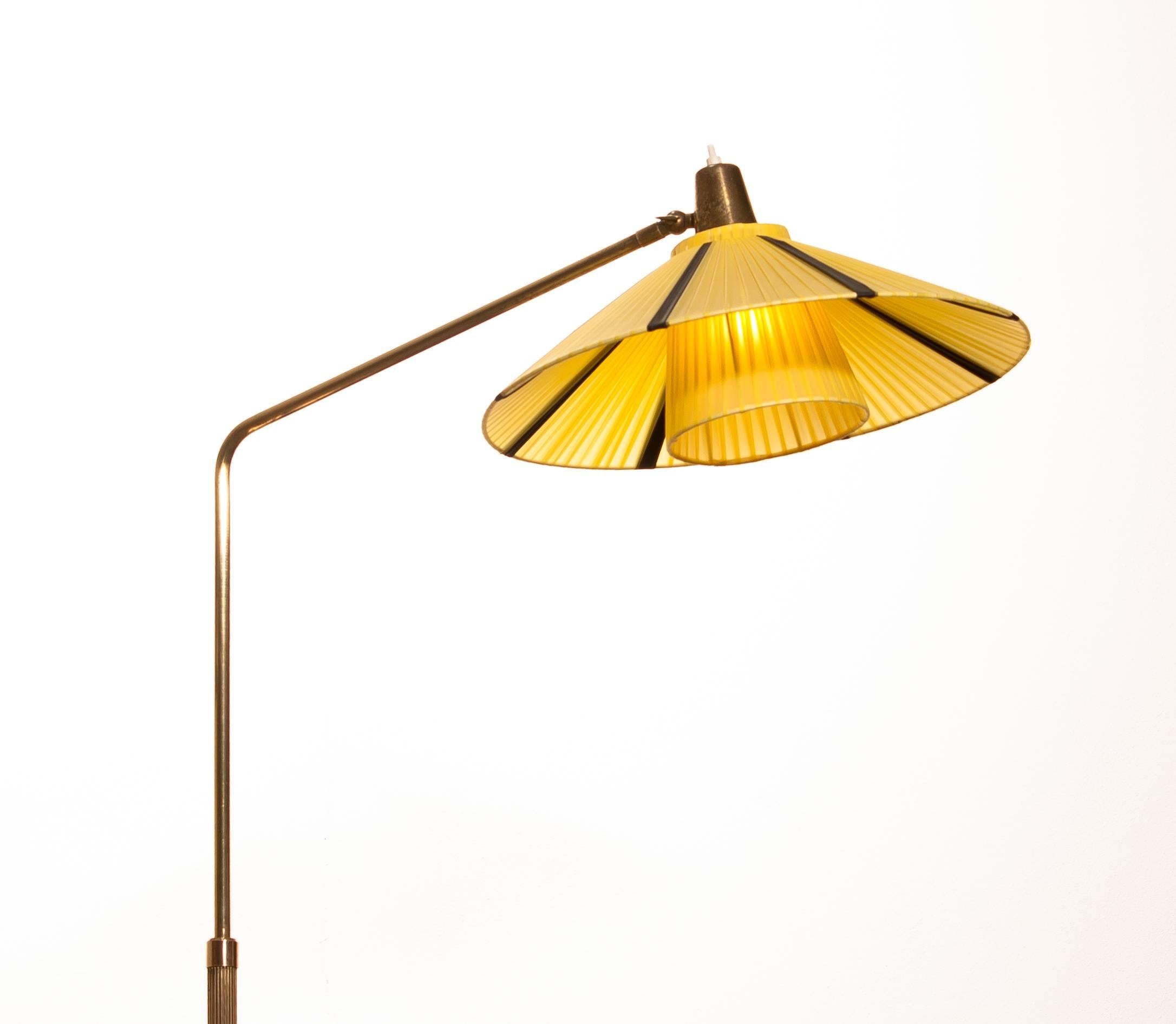 1920-1930, Brass Art Deco / Jugendstil Floor Lamp Made in Sweden 4