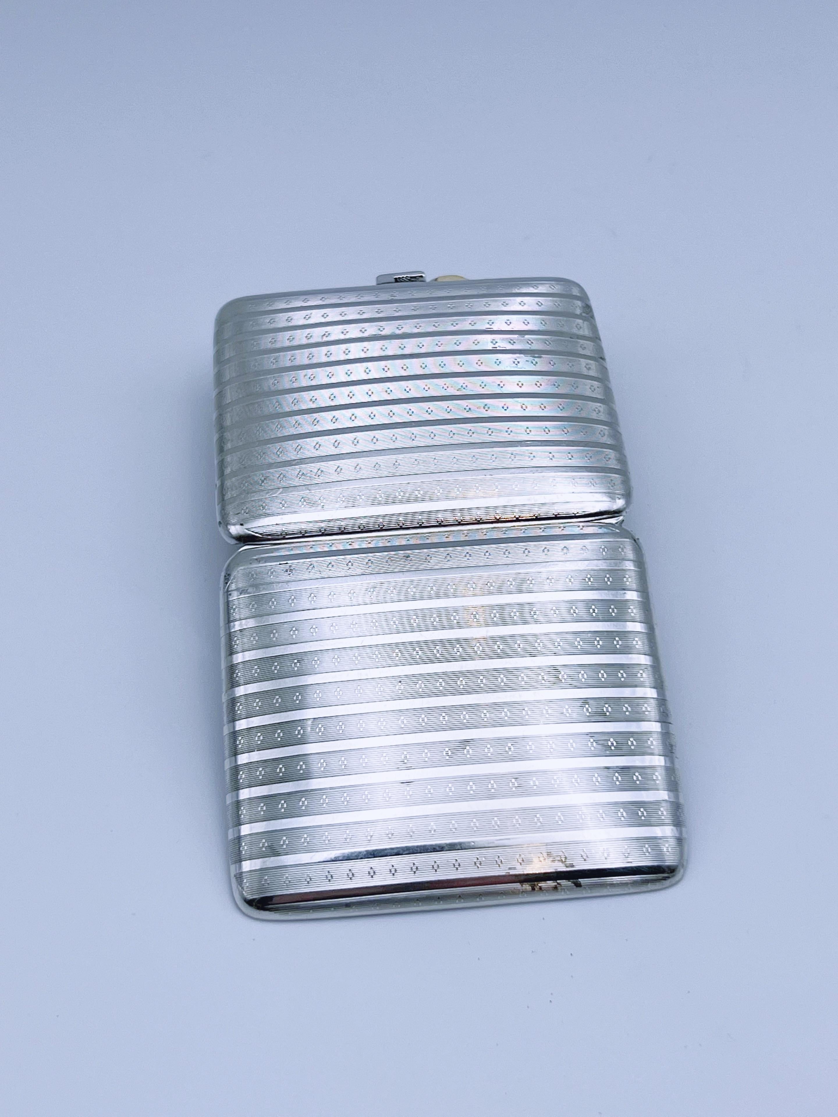 Porta sigarette in argento massiccio ART DECO 1920/30 di Hugo Grün in vendita 5
