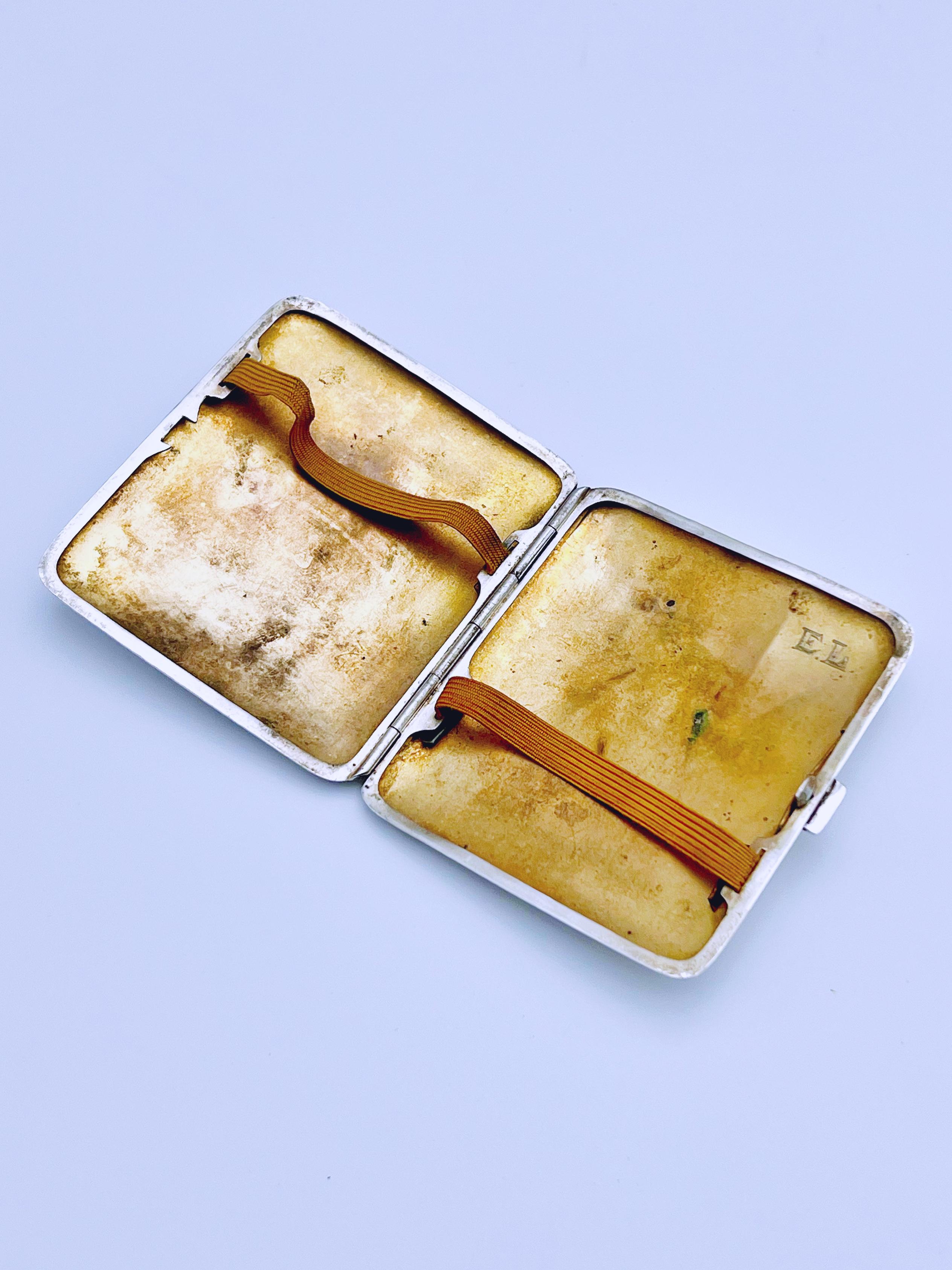 Porta sigarette in argento massiccio ART DECO 1920/30 di Hugo Grün in vendita 7