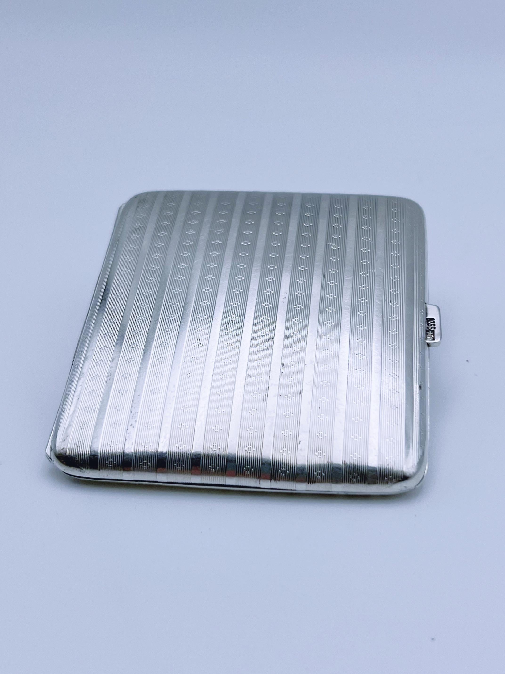 XX secolo Porta sigarette in argento massiccio ART DECO 1920/30 di Hugo Grün in vendita