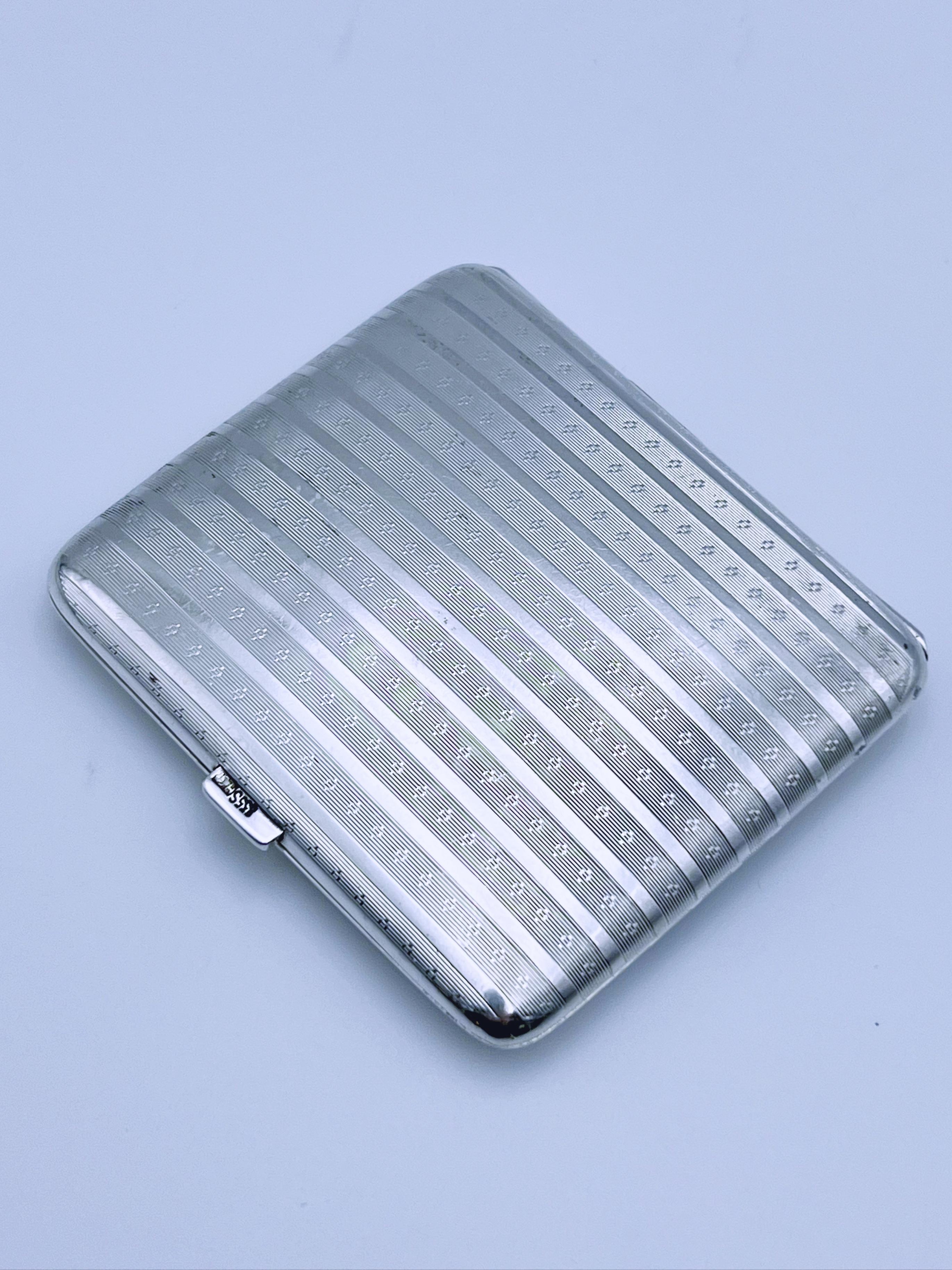 Porta sigarette in argento massiccio ART DECO 1920/30 di Hugo Grün in vendita 1