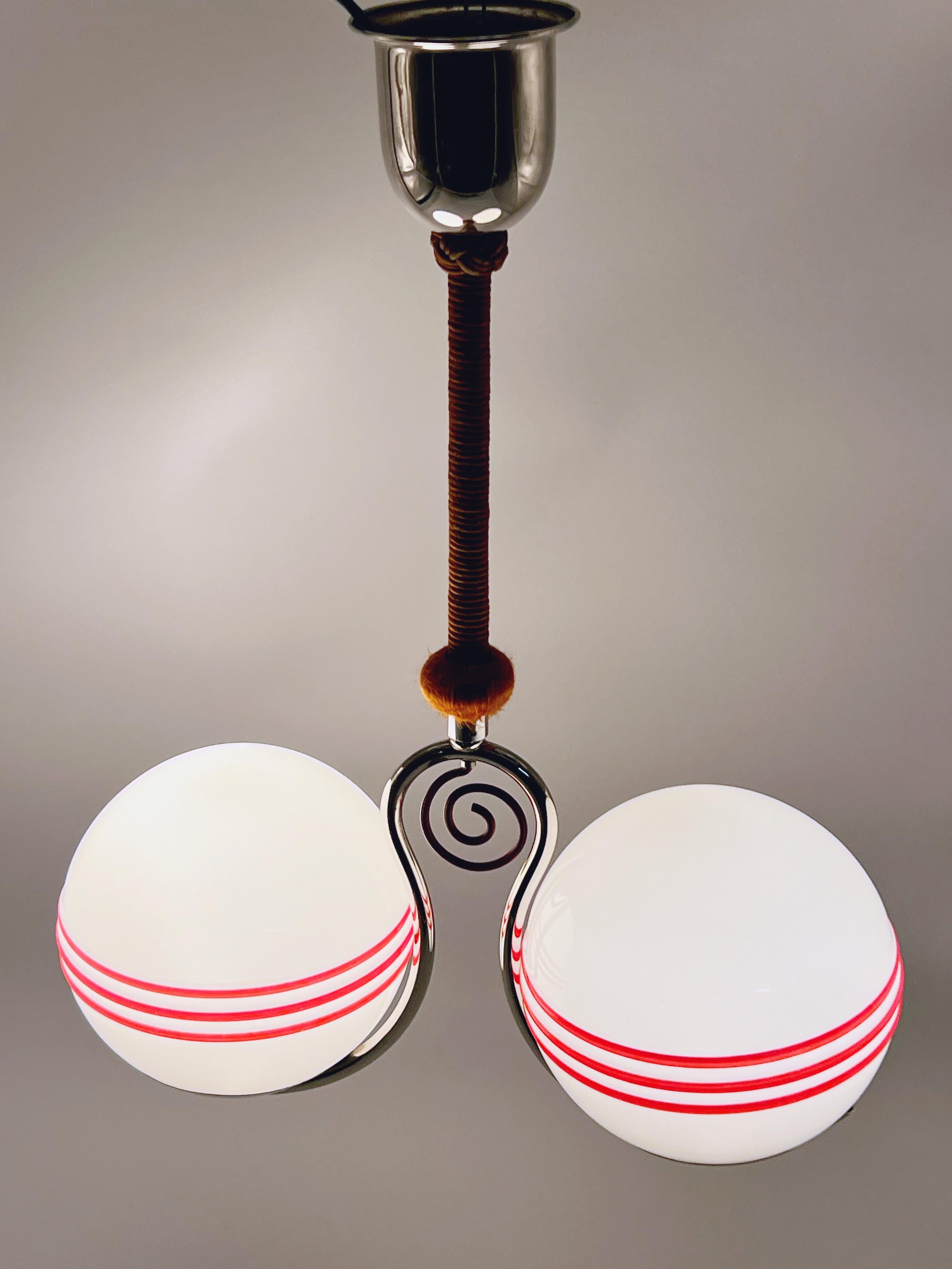 1920/30s Bauhaus Art Deco Lámpara Colgante, BJB Alemania, Diseño Escandinavo en venta 5
