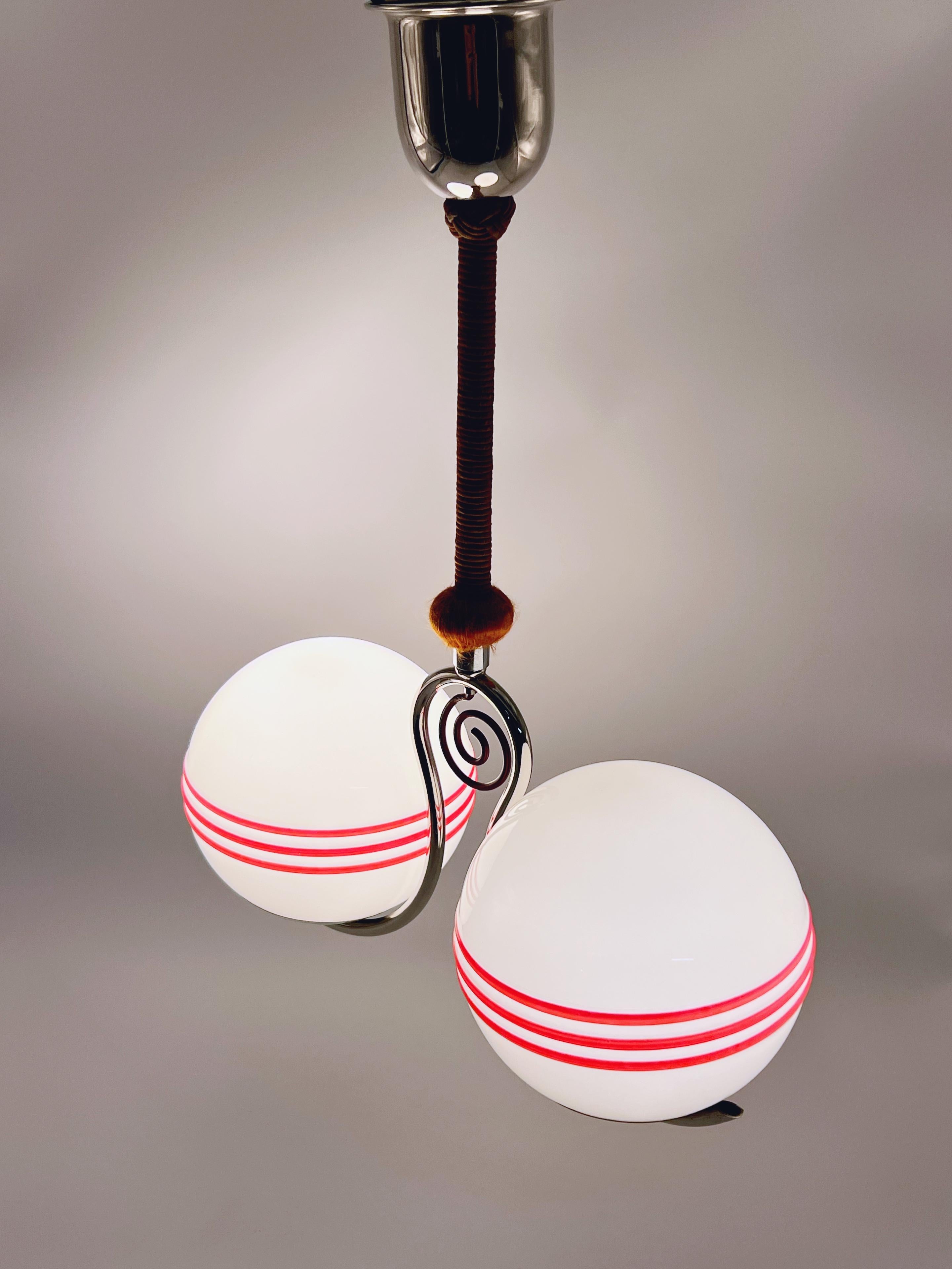 1920/30s Bauhaus Art Deco Lámpara Colgante, BJB Alemania, Diseño Escandinavo en venta 6