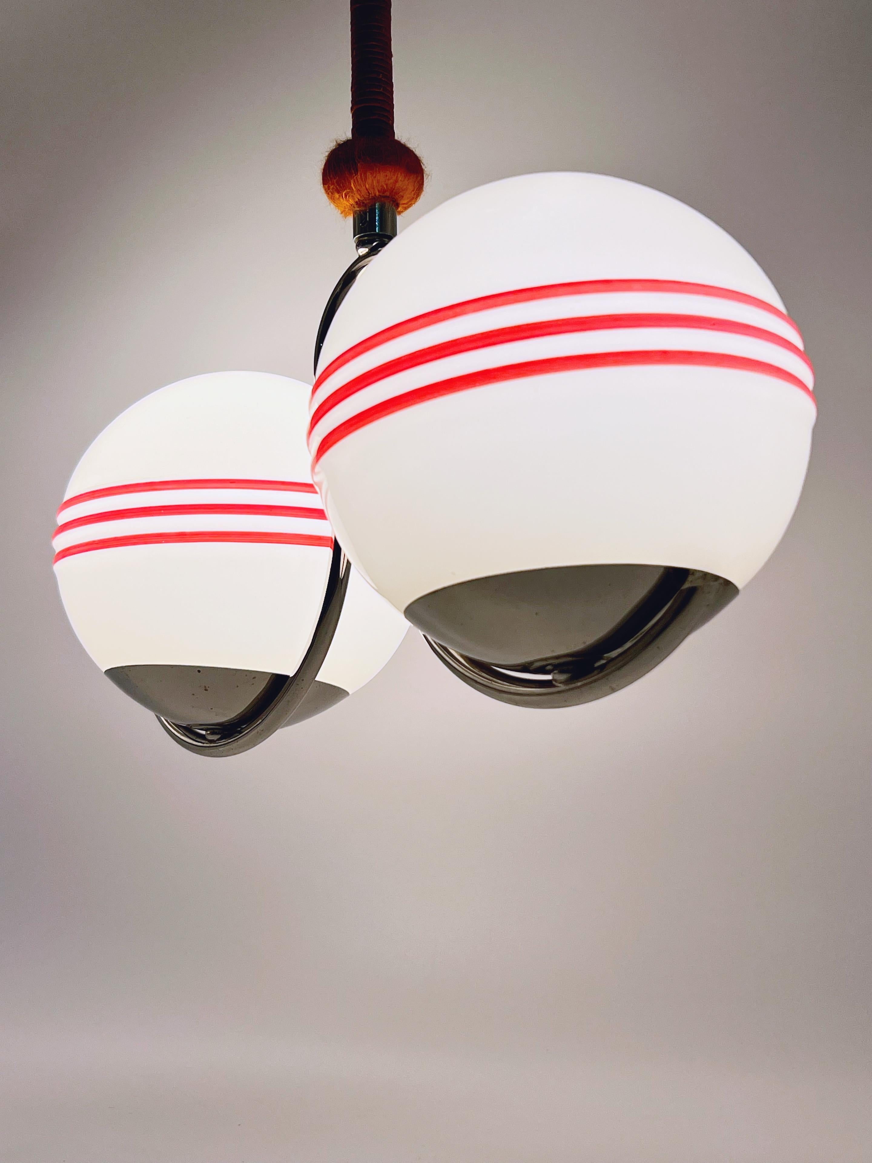 1920/30s Bauhaus Art Deco Lámpara Colgante, BJB Alemania, Diseño Escandinavo en venta 8