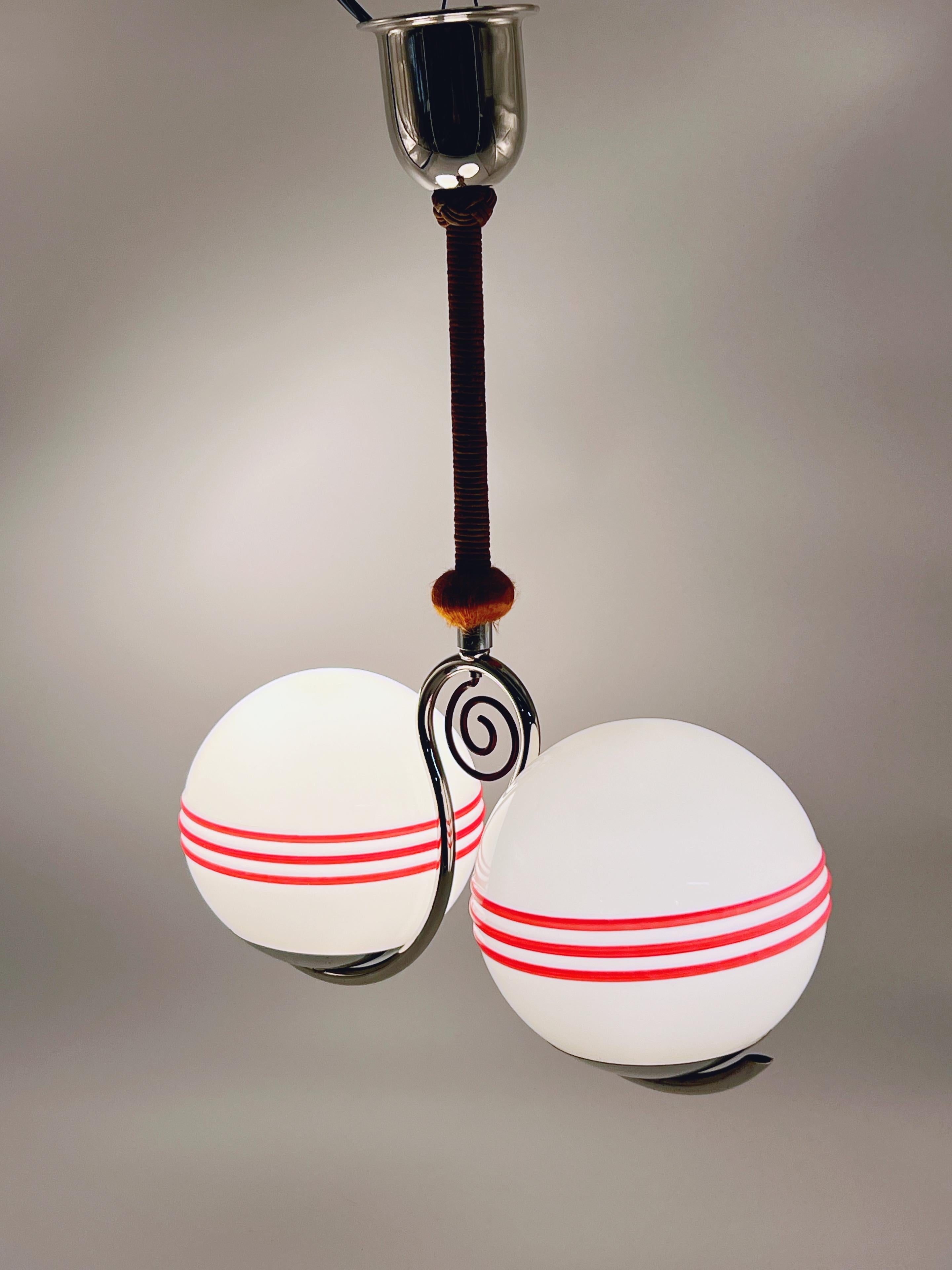 1920/30s Bauhaus Art Deco Lámpara Colgante, BJB Alemania, Diseño Escandinavo en venta 9