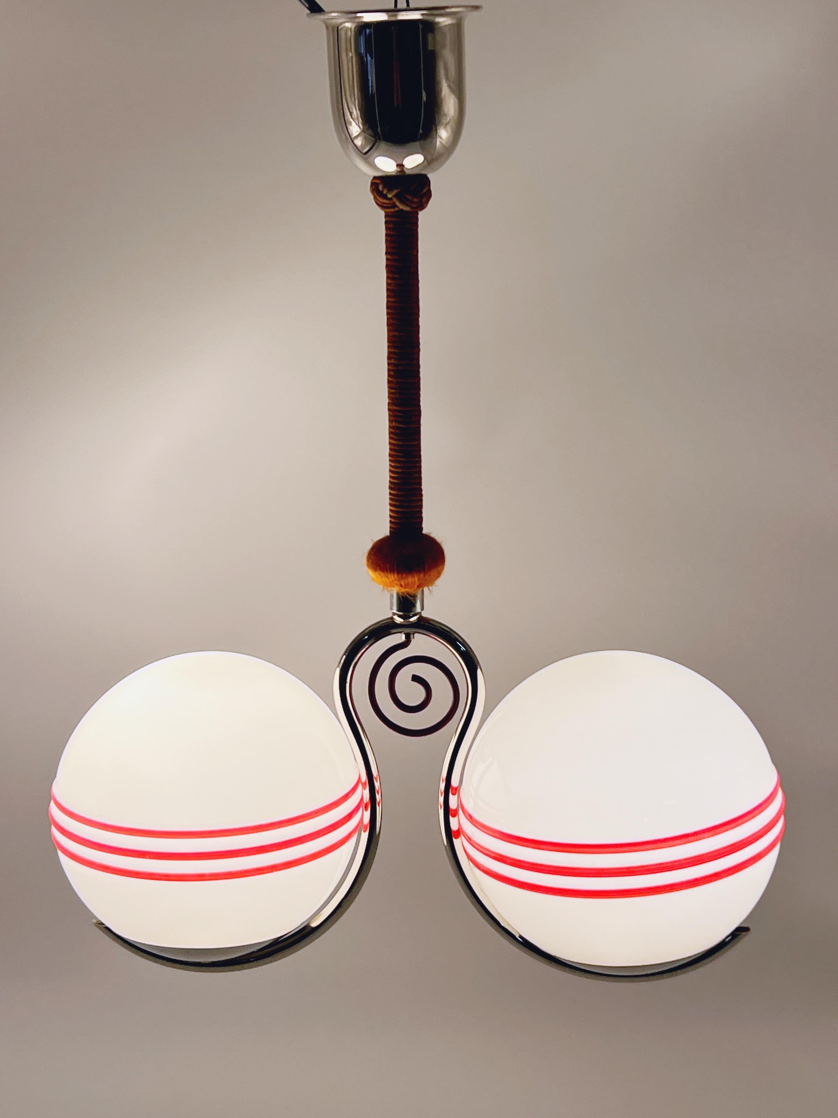 1920/30s Bauhaus Art Deco Lámpara Colgante, BJB Alemania, Diseño Escandinavo en venta 11