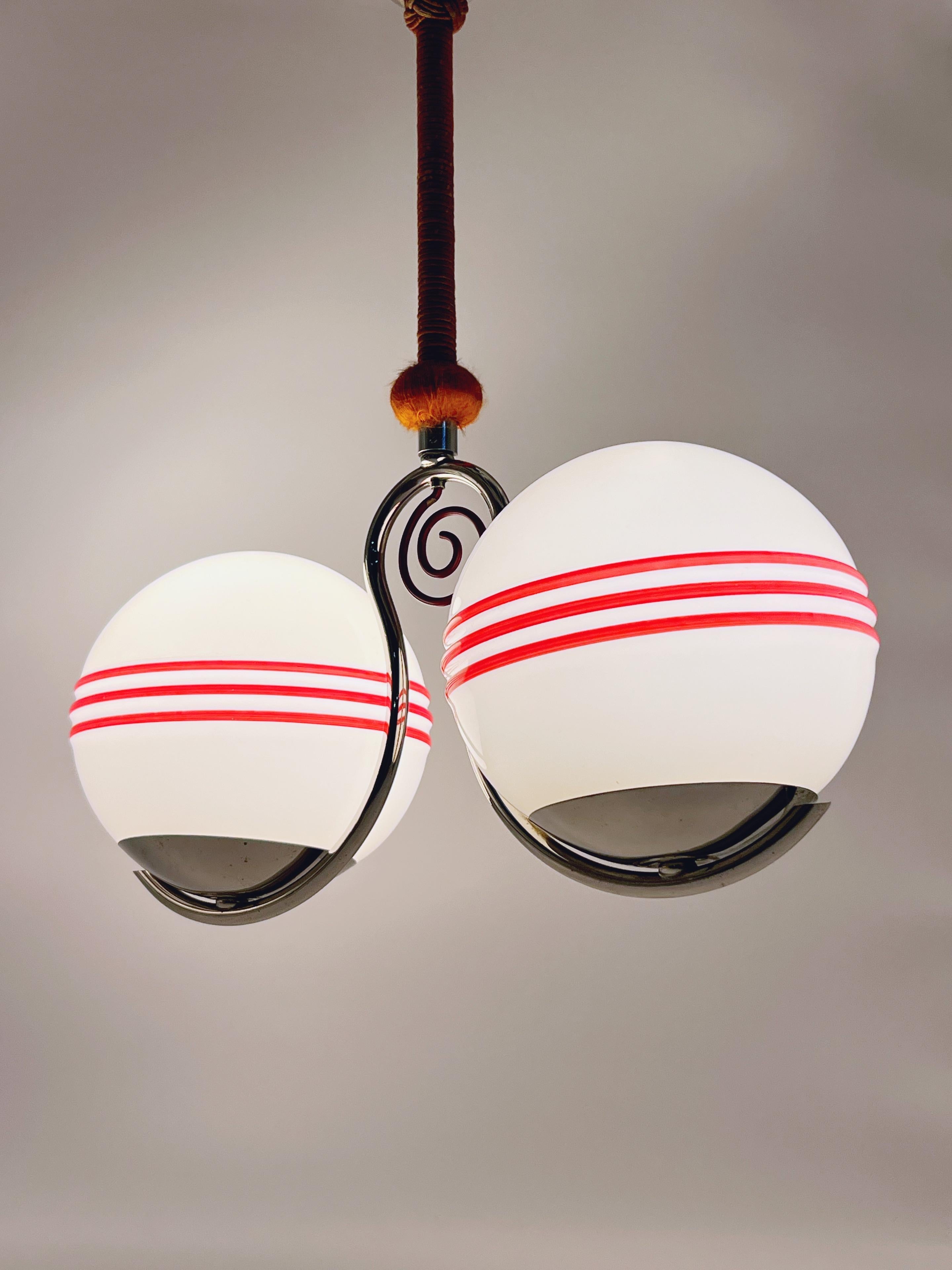 1920/30s Bauhaus Art Deco Lámpara Colgante, BJB Alemania, Diseño Escandinavo en venta 12