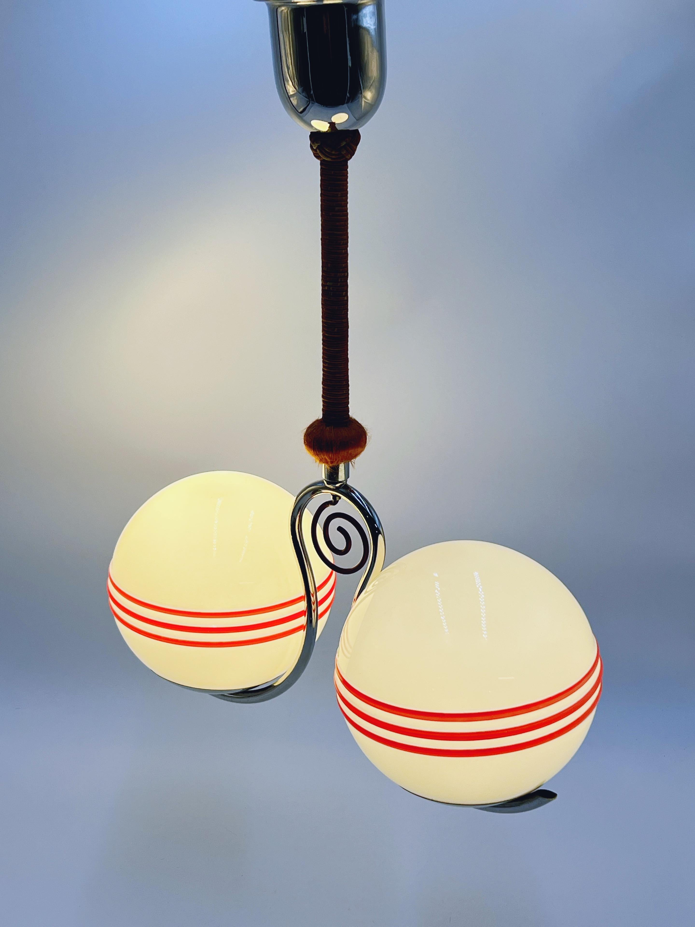 1920/30s Bauhaus Art Deco Lámpara Colgante, BJB Alemania, Diseño Escandinavo en venta 1