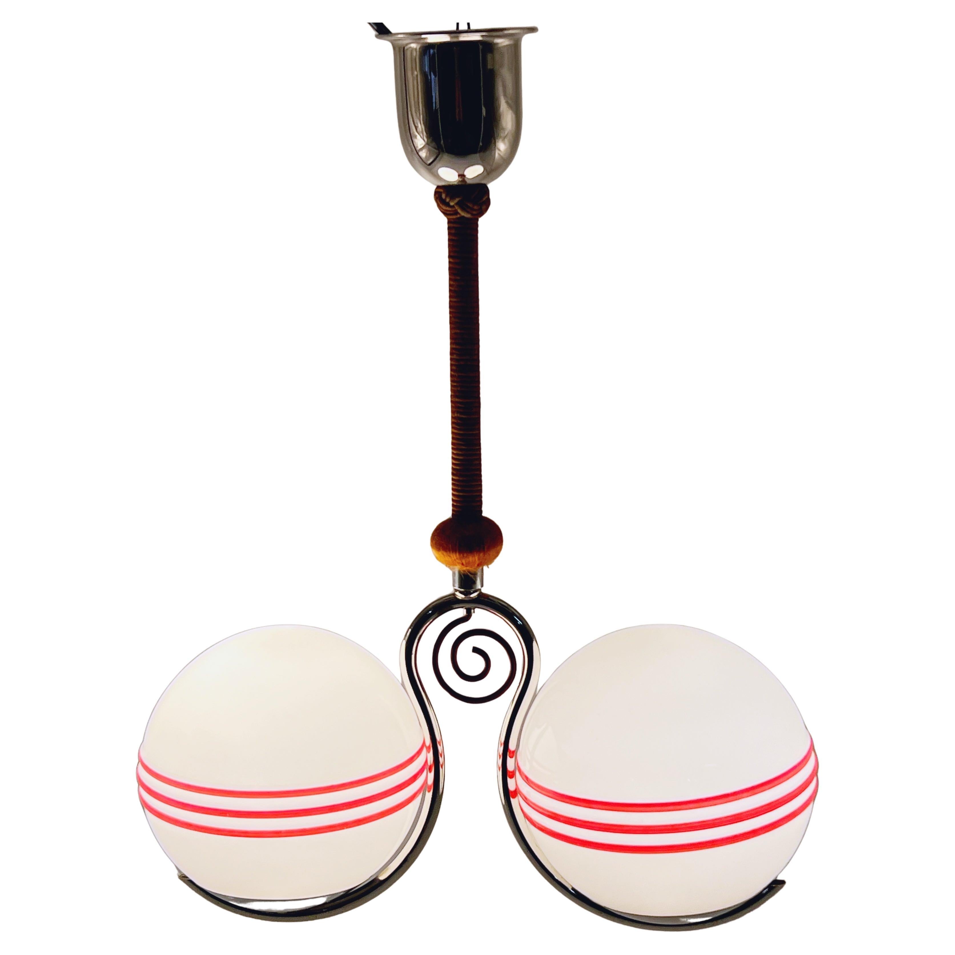 1920/30s Bauhaus Art Deco Lámpara Colgante, BJB Alemania, Diseño Escandinavo en venta