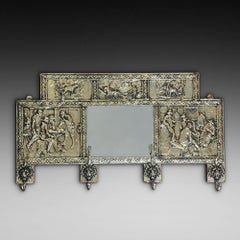 1920/30's Decorative Brass and Mirrored Hat and Coat Rack