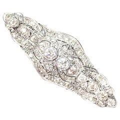1920 Antique Diamond Broach in Platinum
