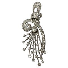Antike Diamantbrosche aus Platin aus Platin, 1920