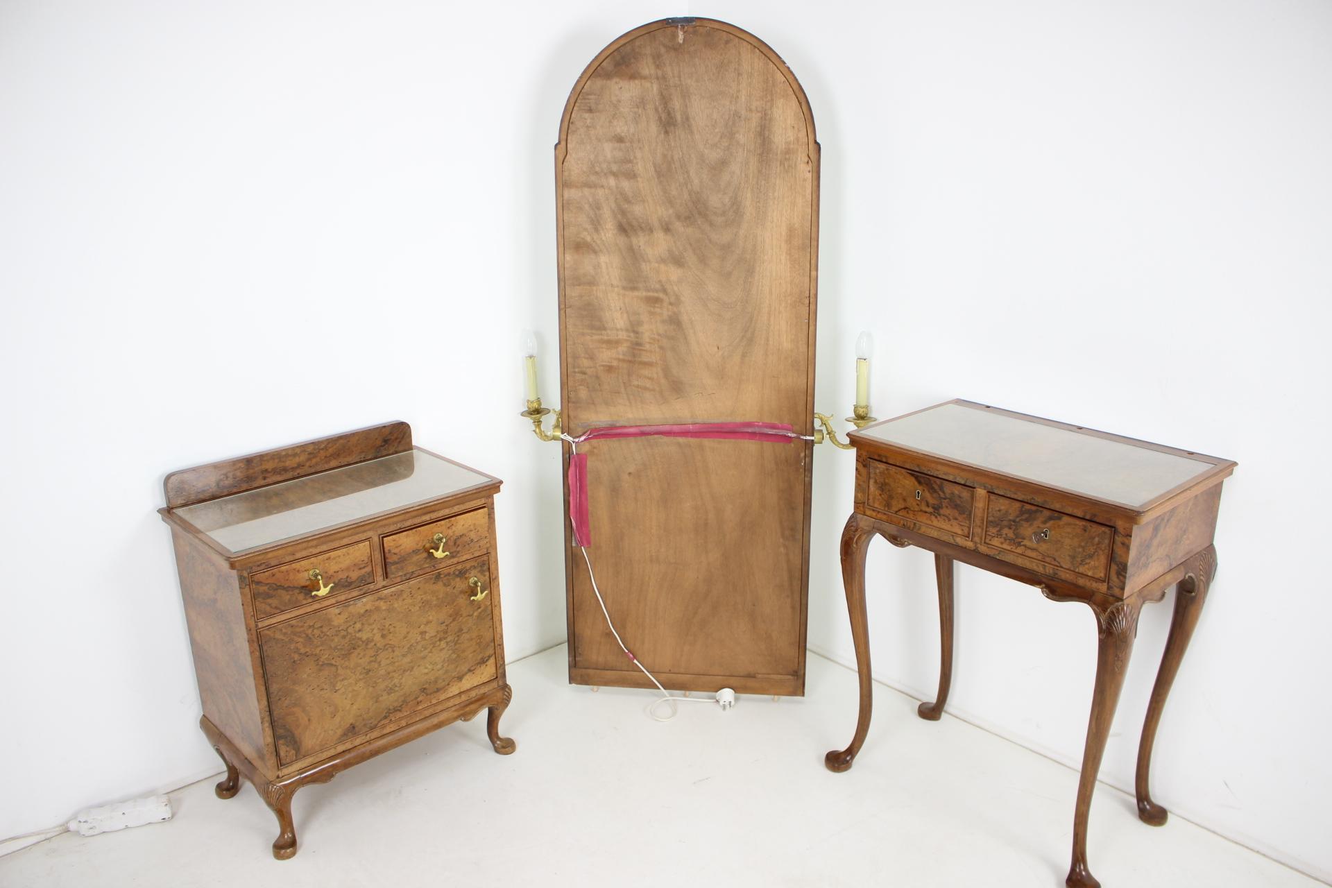 1920, Antique Makeup Vanity with Cabinet, Czechoslovakia For Sale 8