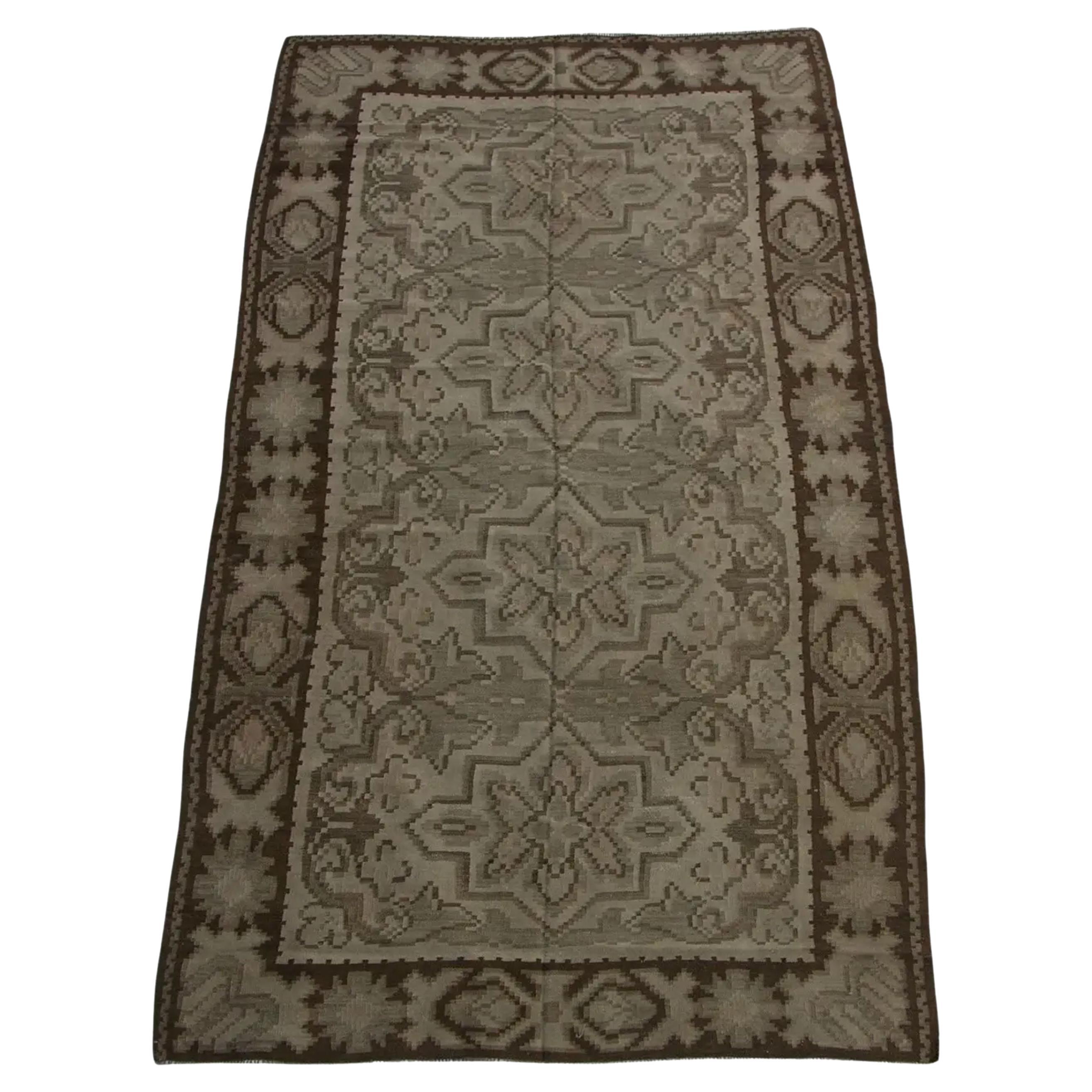 1920 Antique Muted Style Flat Weave Kilim