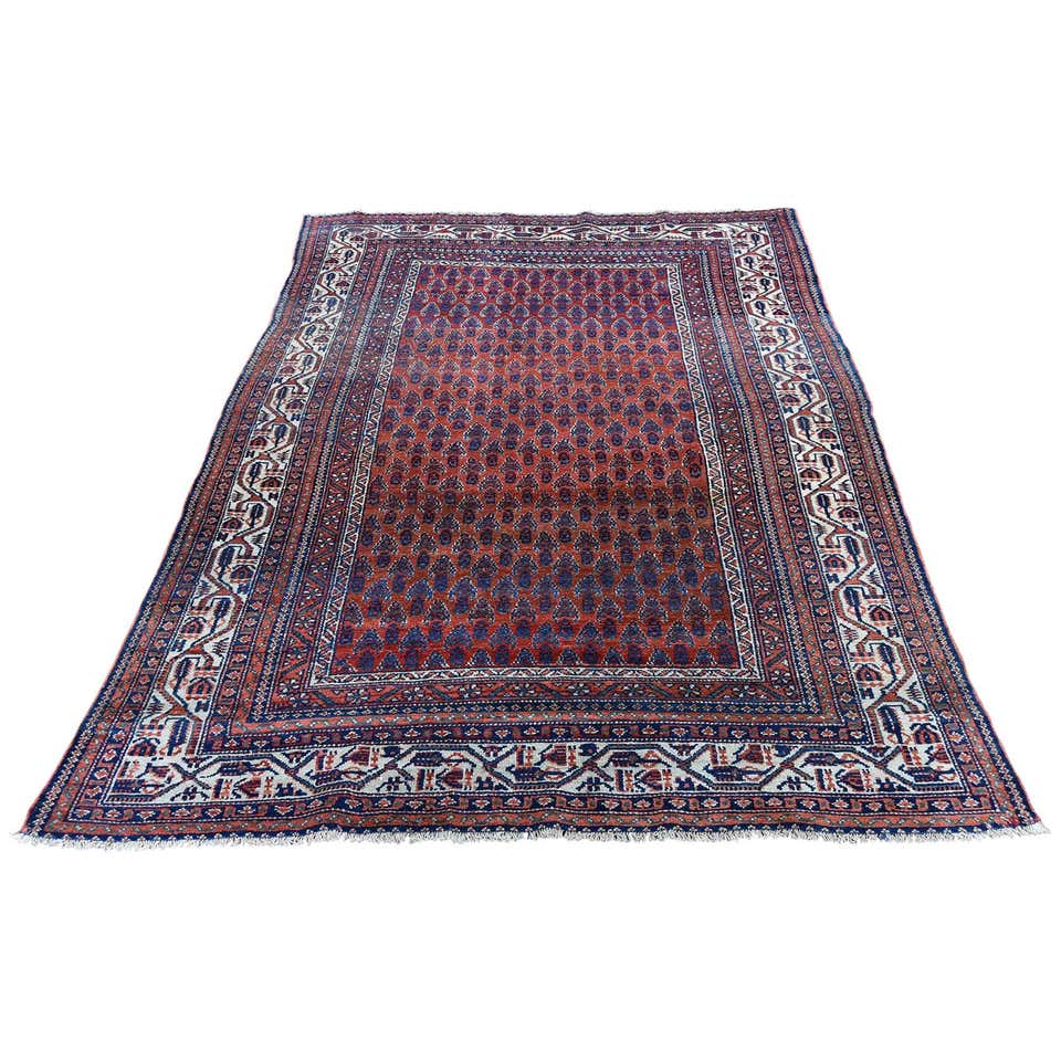 Semi Antique Persian Bijar Pure Wool Rug For Sale at 1stDibs