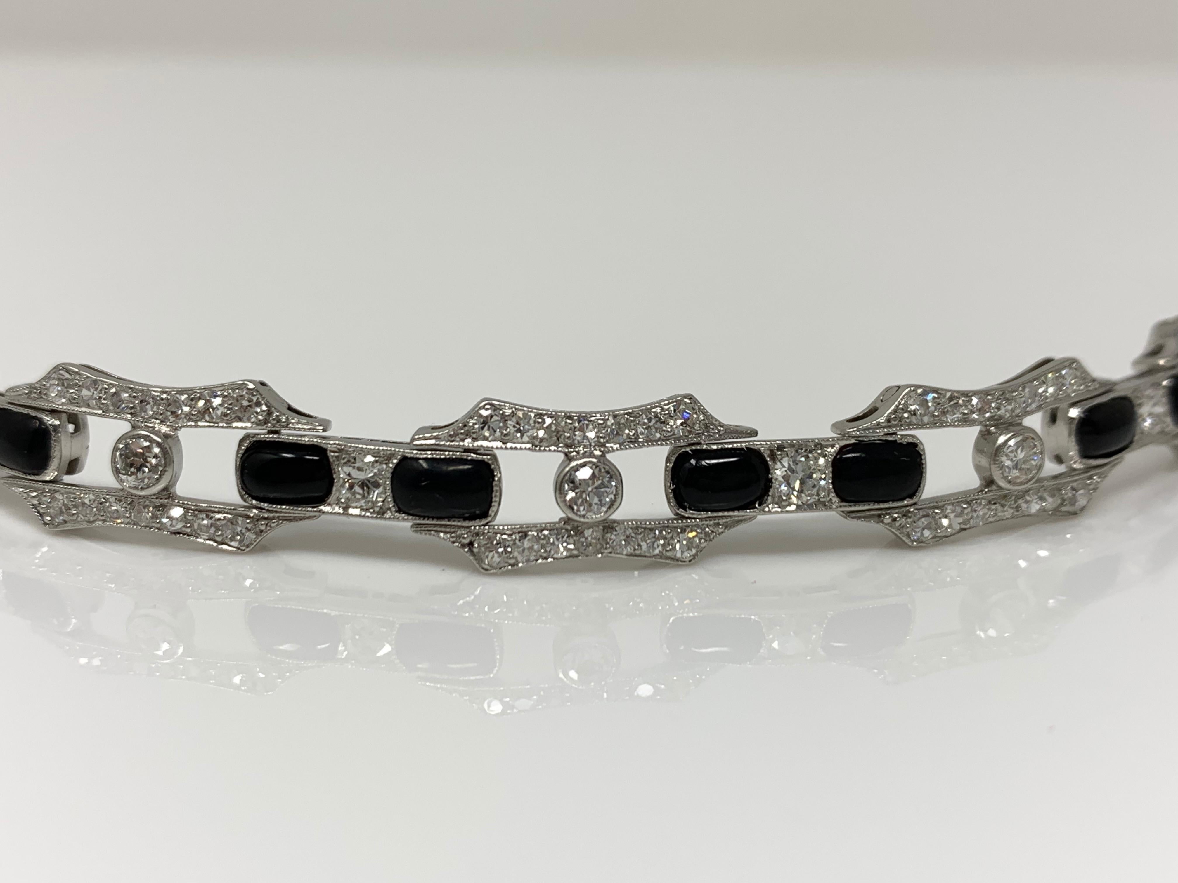 black onyx tennis bracelet