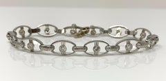 1920 Bracciale con diamanti bianchi antichi in platino