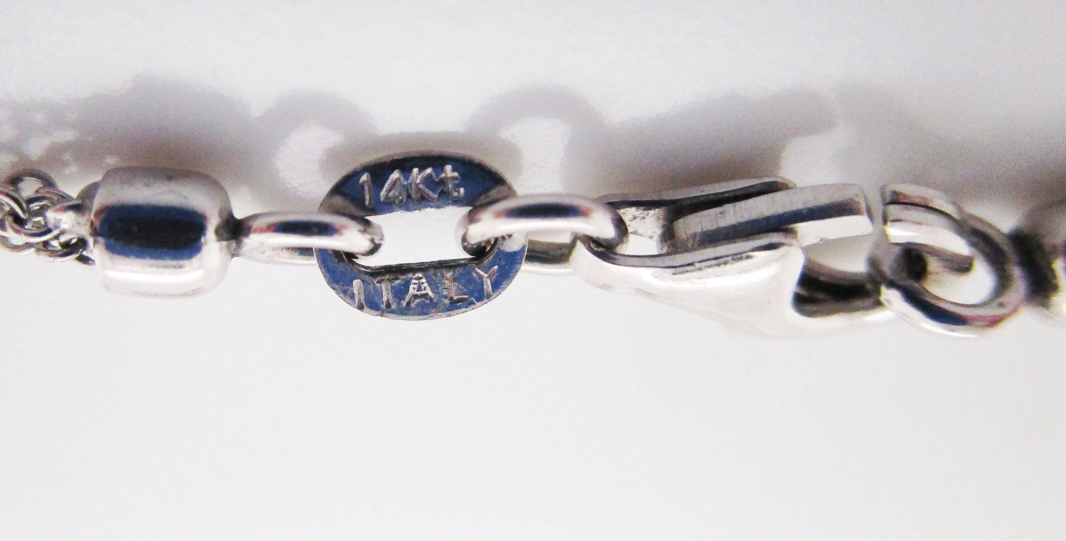 1920 Art Deco 14K Weißgold Halskette mit natürlicher Perle und Diamant-Anhänger 5