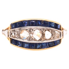 1920 Art Deco 14K Yellow Gold/Platinum .40cttw Rose Cut Diamond Engagement Ring