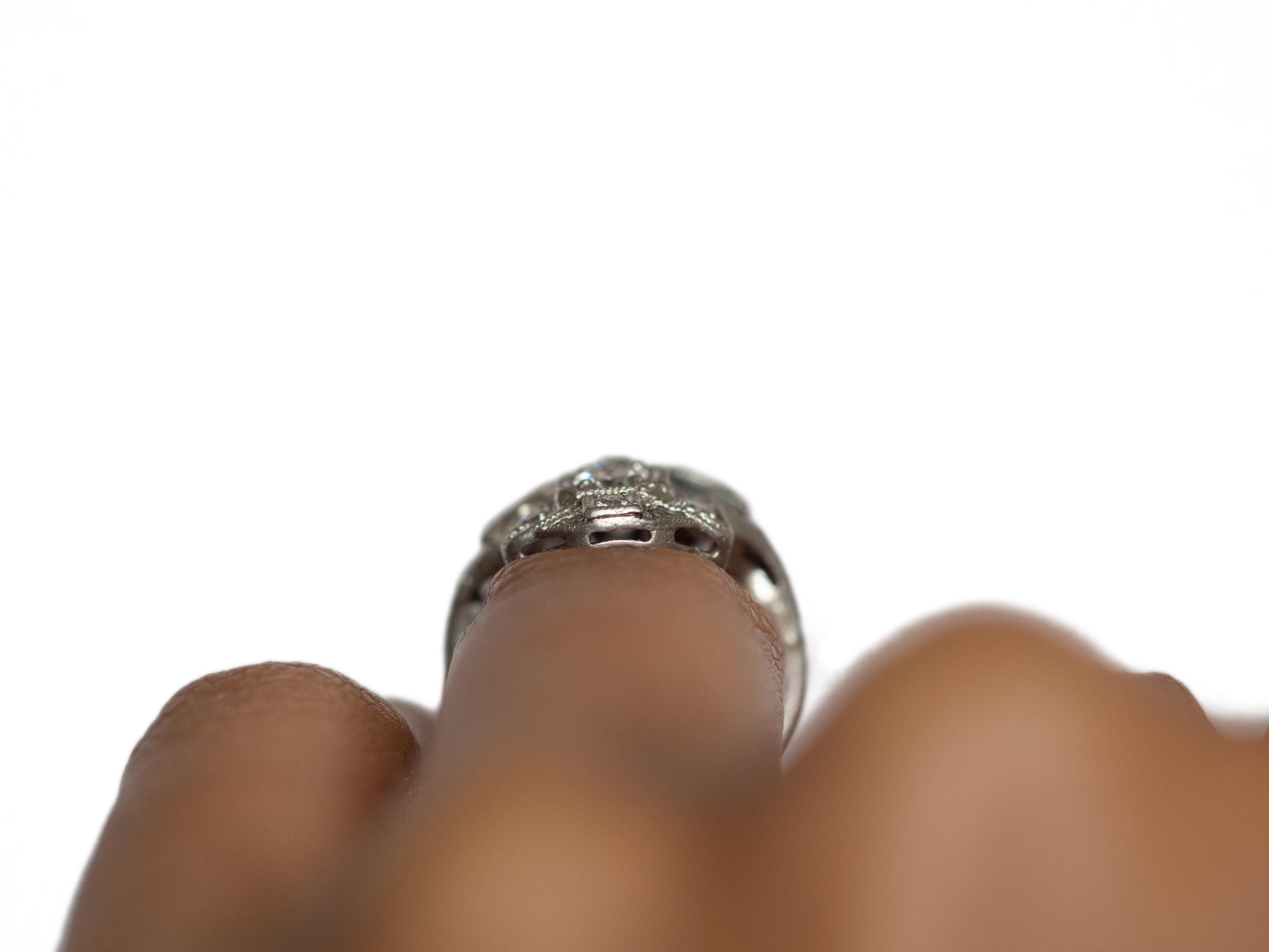 .50 Carat Diamond Platinum Engagement Ring In Good Condition For Sale In Atlanta, GA