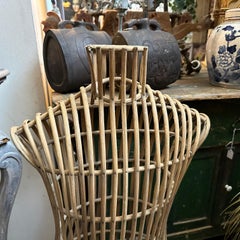 Busto de sastre italiano de bambú Art Decó de 1920