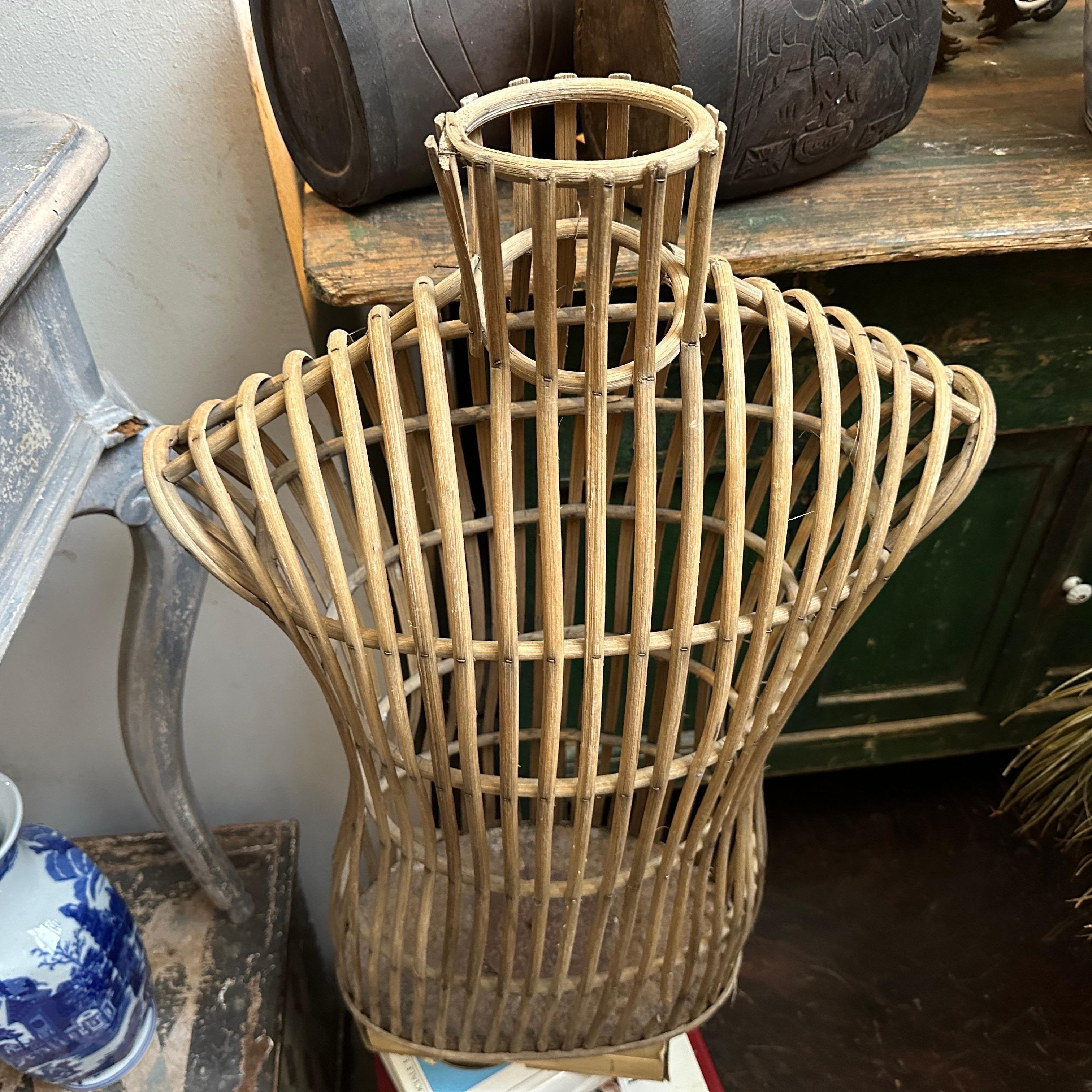 Hand-Crafted 1920 Art Deco Bamboo Italian Tailor's Bust For Sale