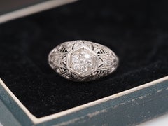 1920 Art Deco Platinum Diamond Engagement Ring
