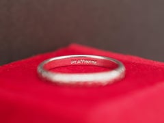1920 Art Deco Platinum Engraved Wedding Band