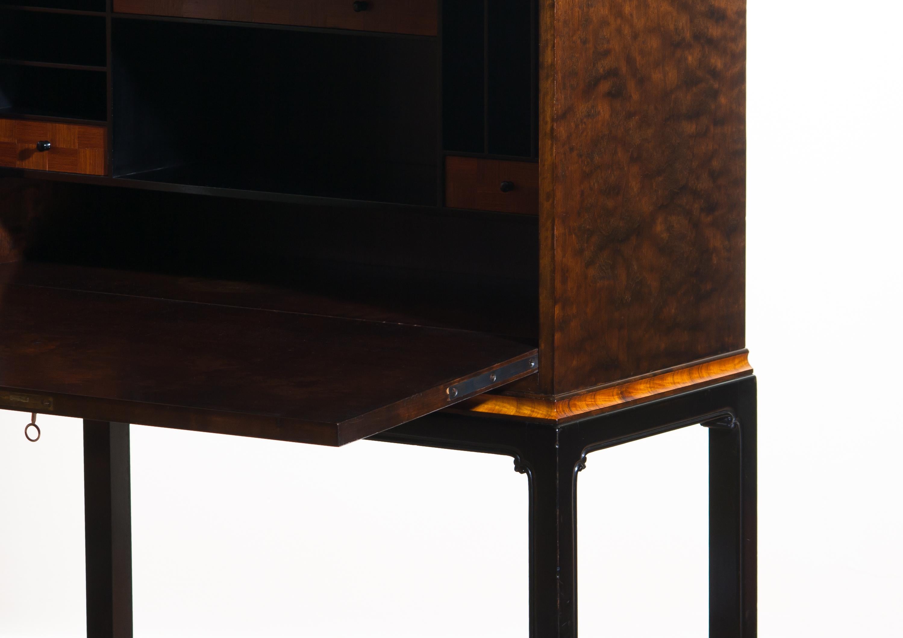 1920, Art Deco Secretaire/High Boy by Axel Einar Hjorth for Nordiska Kompaniet 10