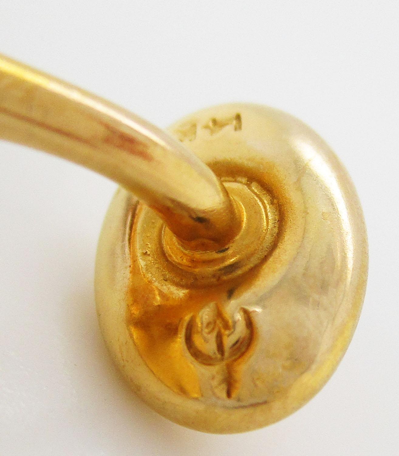 Gemelos Art Decó 1920 de oro amarillo de 14 quilates, blancos y en blanco 1