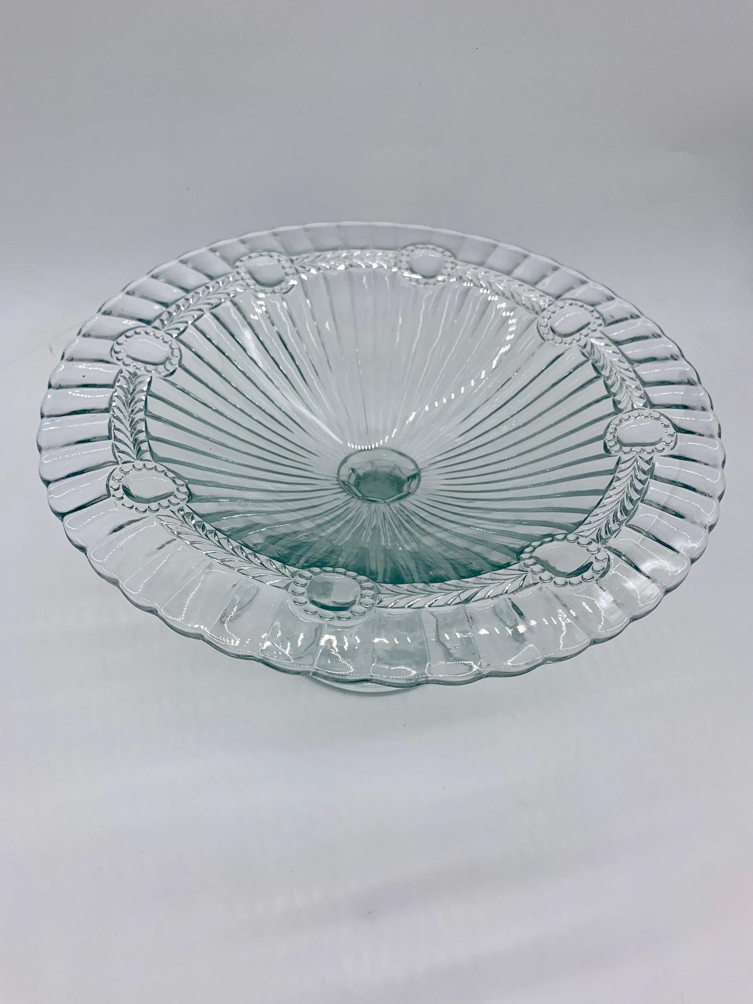 Early 20th Century 1920 Art Nouveau Tier Server, Glass Bowl, Cake Stand For Sale