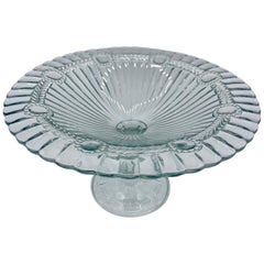 1920 Art Nouveau Tier Server, Glass Bowl, Cake Stand