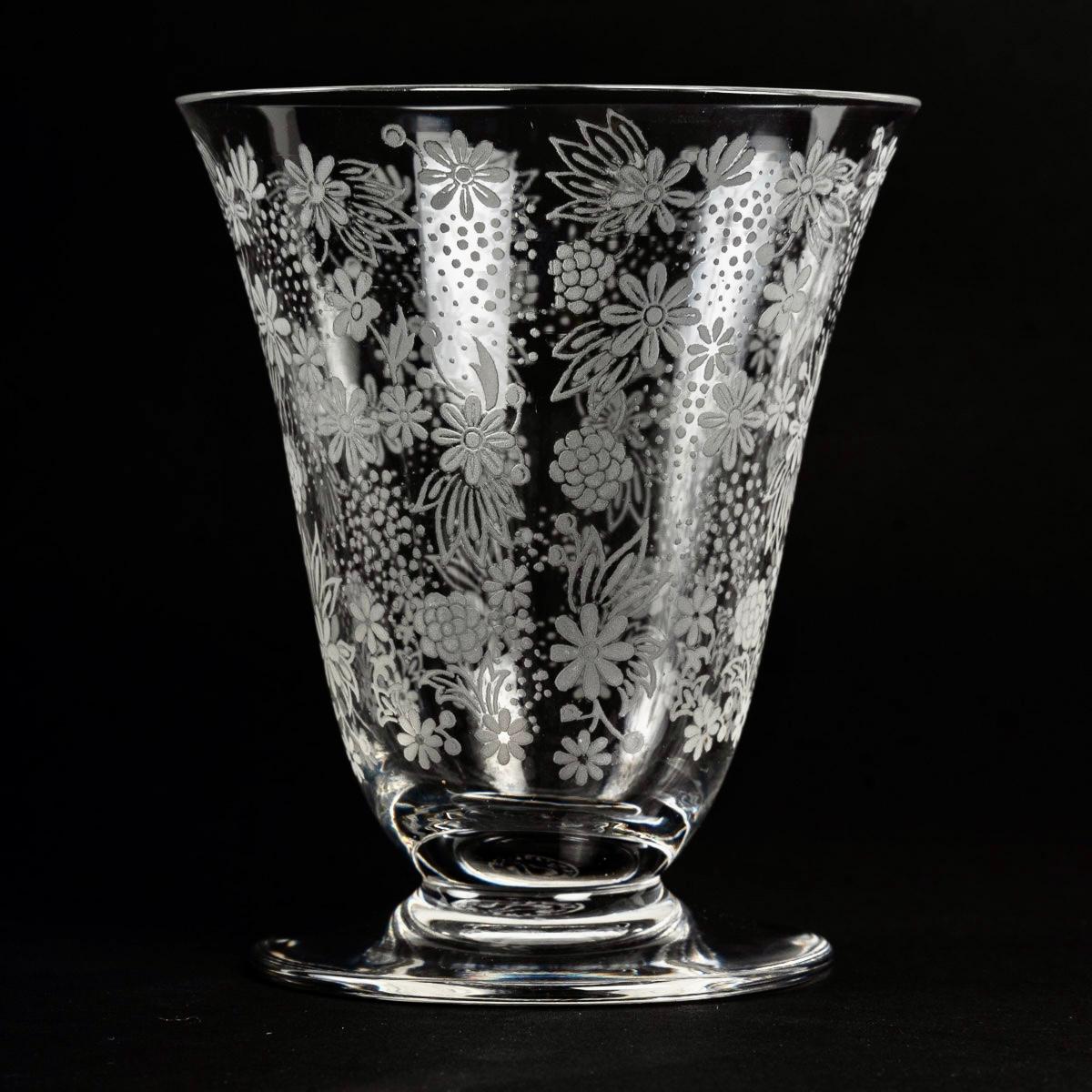 Art Glass 1920 Baccarat 25 Pieces Crystal Elisabeth Elizabeth 24 Glasses 1 Decanter