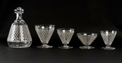 1920 Baccarat 57 Pieces Crystal Alhambra 56 Glasses 1 Decanter