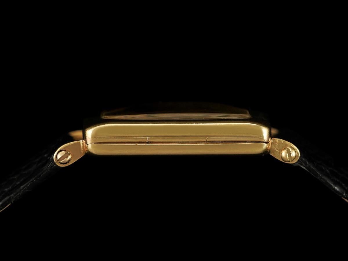 1920 Bernard Poitevin #1 (Like Audemars Piguet) Vintage Mens Officers 18K Gold en vente 1