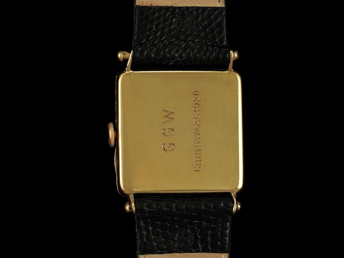 1920 Bernard Poitevin #1 (Like Audemars Piguet) Vintage Mens Officers 18K Gold en vente 2