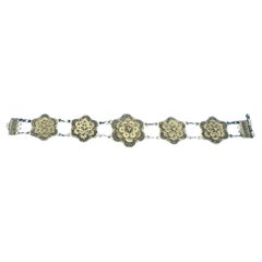 Pulsera de filigrana de plata Bezalel 1920 - Artesanía de Jerusalén hecha a mano