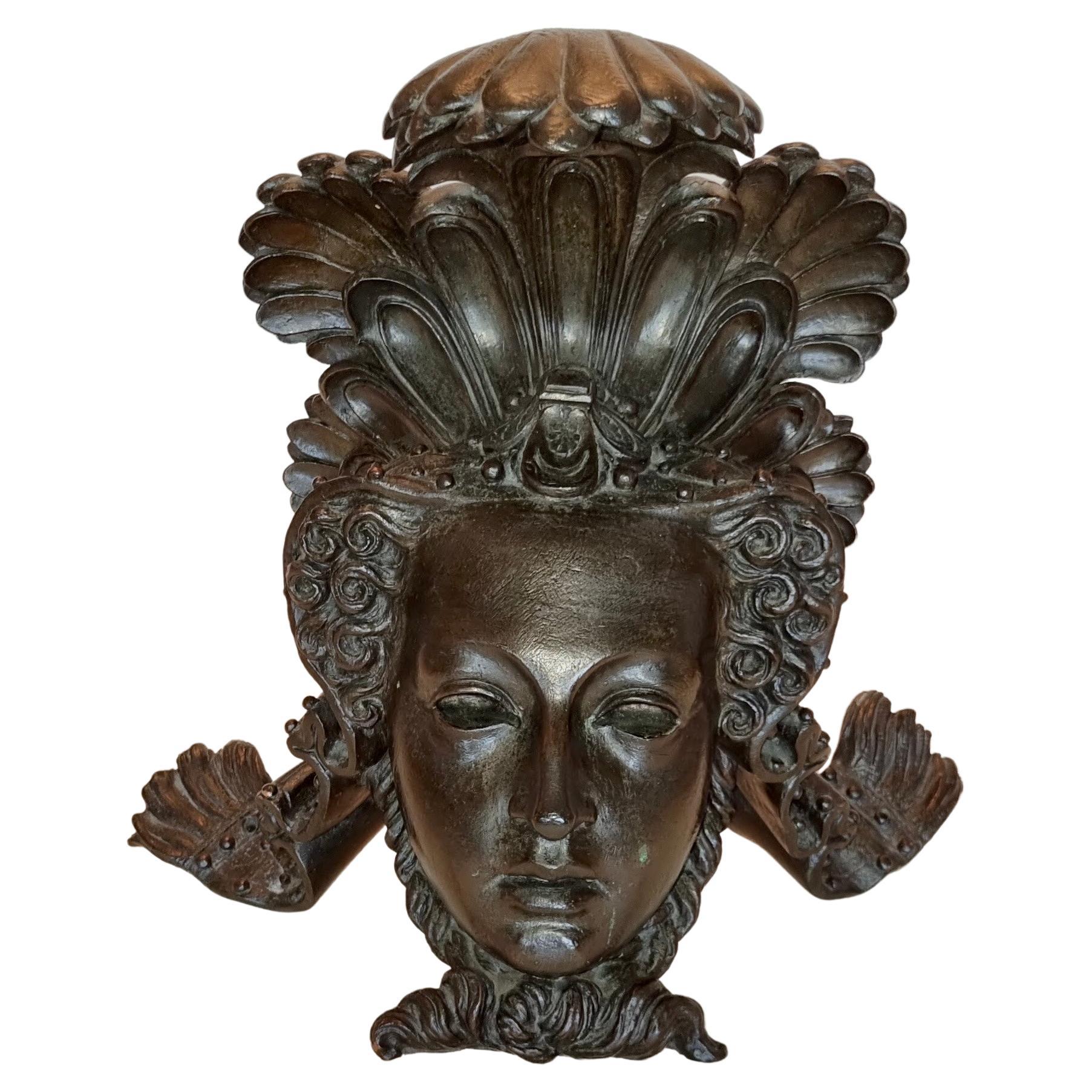 Bronze Sculpture of Three Morphing Faces at 1stDibs