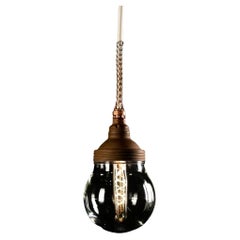 1920 copper benjamin industrial  Glass globe Pendant light