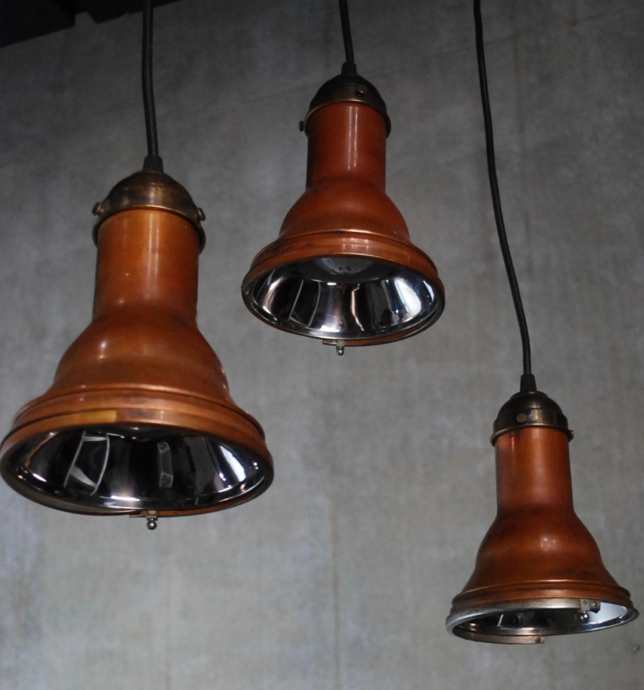1920 Copper Pendant Lights Theatre Stage in NYC by the Major Equipement Co. 2
