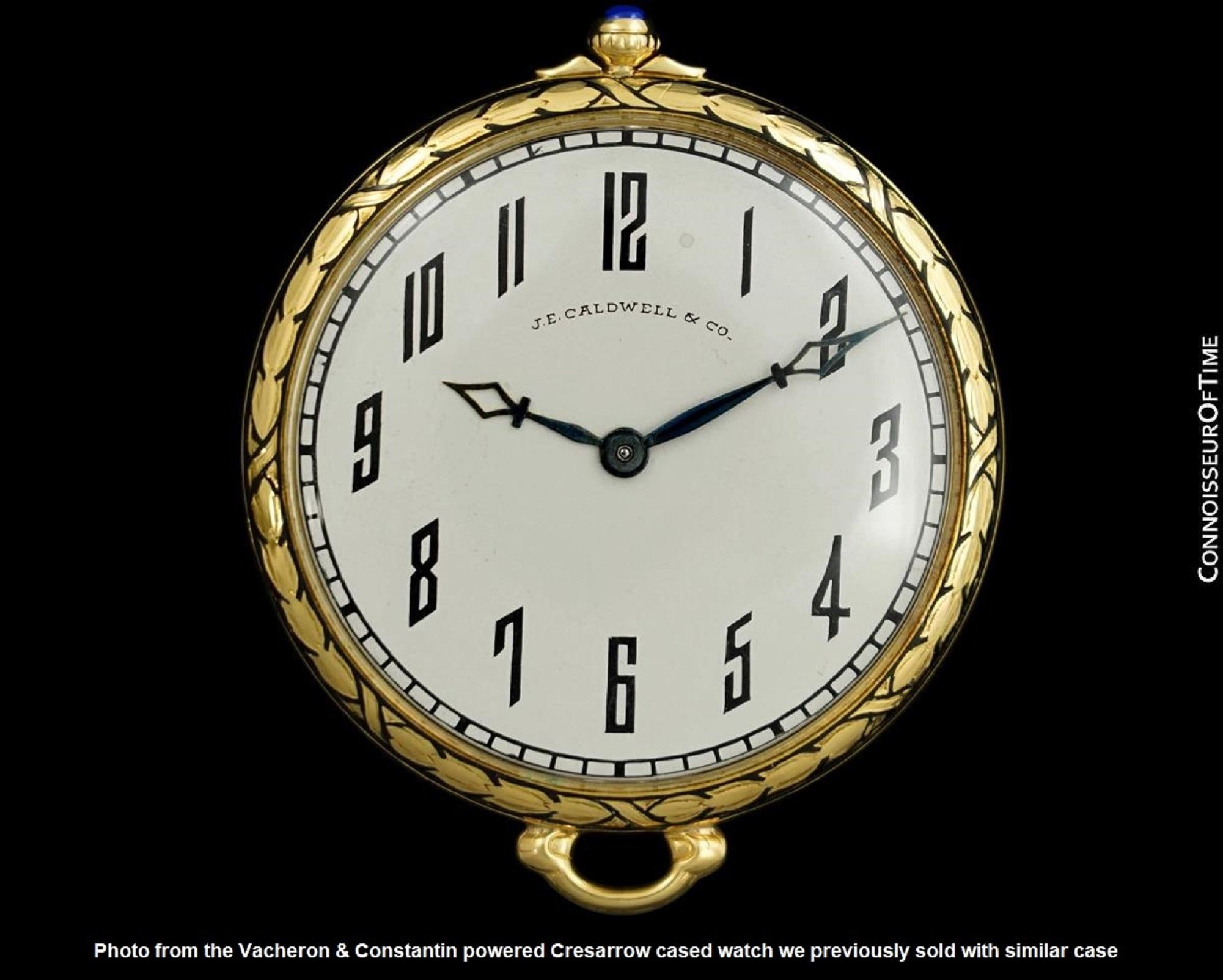 1920 Cresarrow (di Piguet con cassa uguale a V.I.I.) Uomo Raro e insolito Art Deco in vendita 1