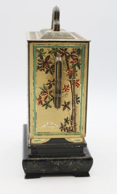 1920 English Huntley & Palmers Chinoiserie Jar on Stand Biscuit Tin Box