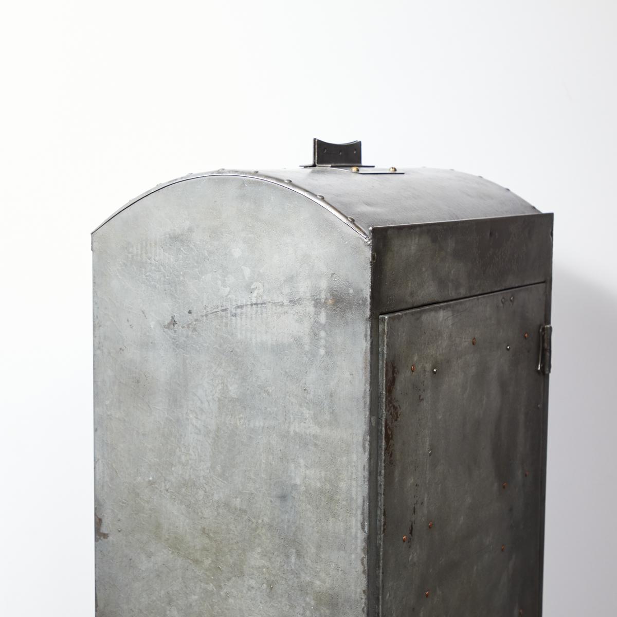 20th Century 1920 English Industrial Metal Cabinet For Sale