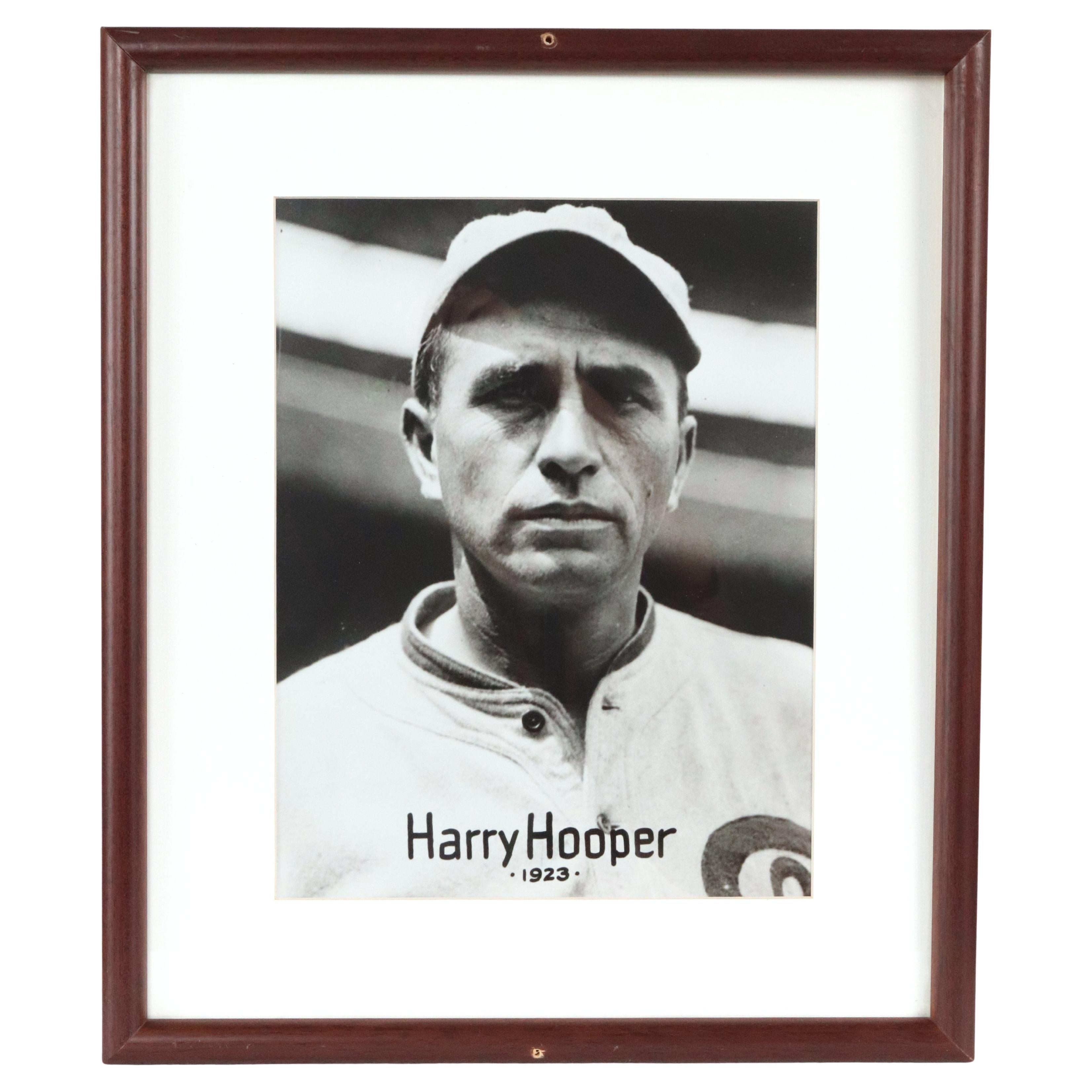 1920 Framed Baseball Player Harry Hooper Photograph