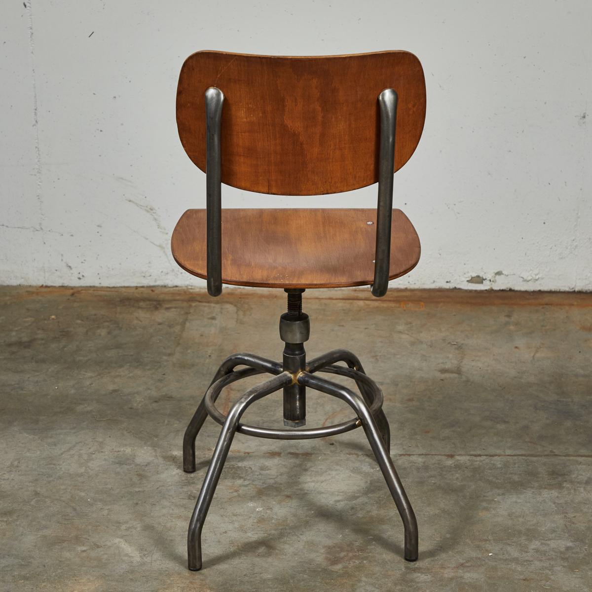 vintage metal swivel chair