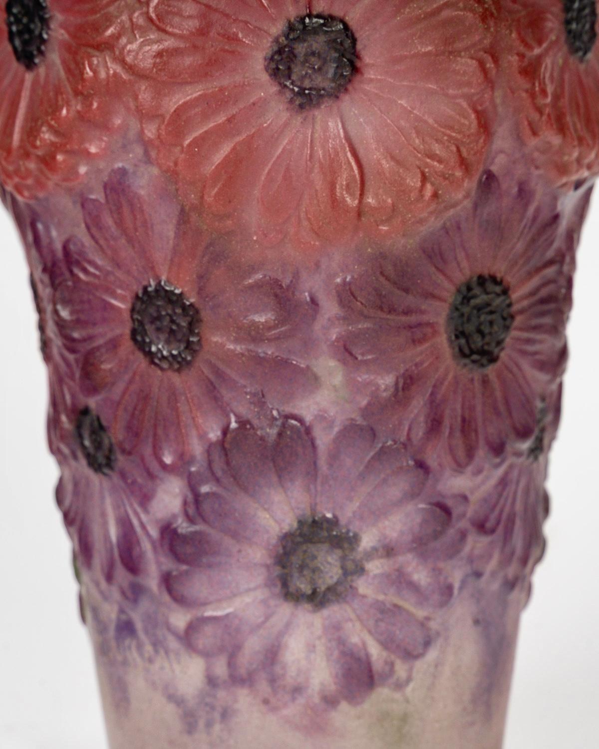 Art Deco 1920 Gabriel Argy Rousseau - Vase Soucis Glass Pate De Verre For Sale