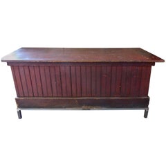 1920 General Store Mercantile Cabinet in Original Red Paint